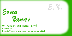 erno nanai business card